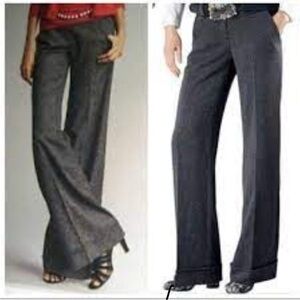 CAbi Dress Pants Tweed Wide Leg Cuffed Trousers Style# 230 EUC